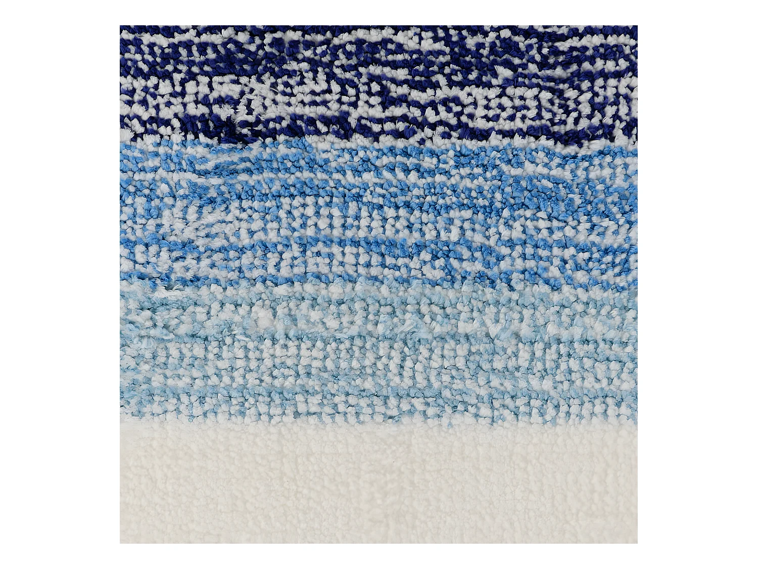 Tapis de salle de bain dégradé Bleu en Microfibre et dessous en latex 50 x 70 cm