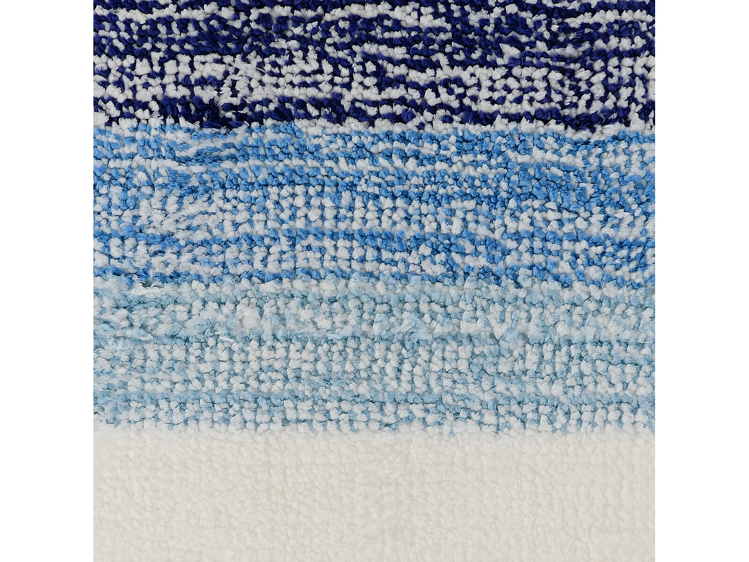 Tapis de salle de bain dégradé Bleu en Microfibre et dessous en latex 50 x 70 cm