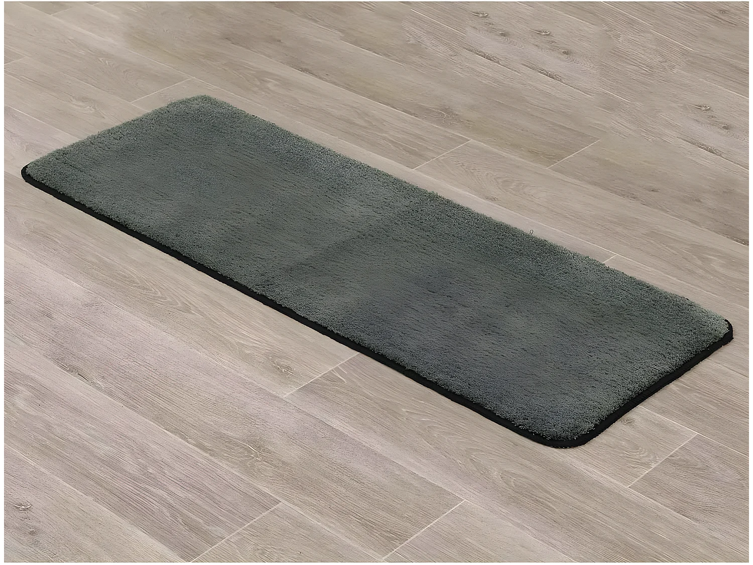 Grand Tapis de salle de bain Vert Kaki en Microfibre Confort et Doux 45 x 120 cm