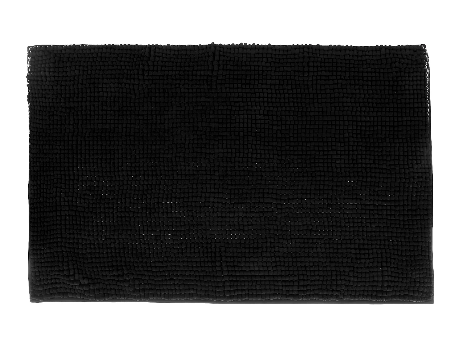 Tapis de Salle de bain Noir chenille 50 x 80 cm