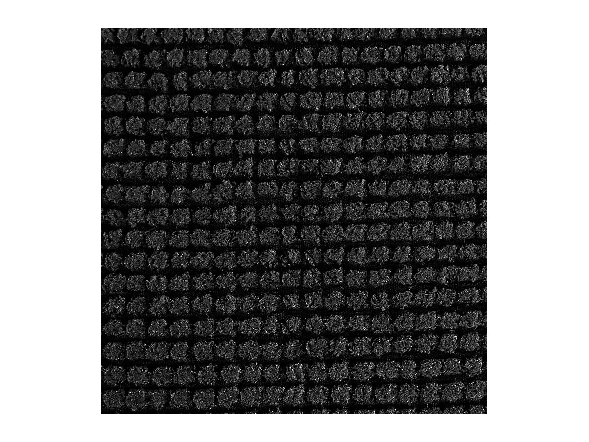 Tapis de Salle de bain Noir chenille 50 x 80 cm
