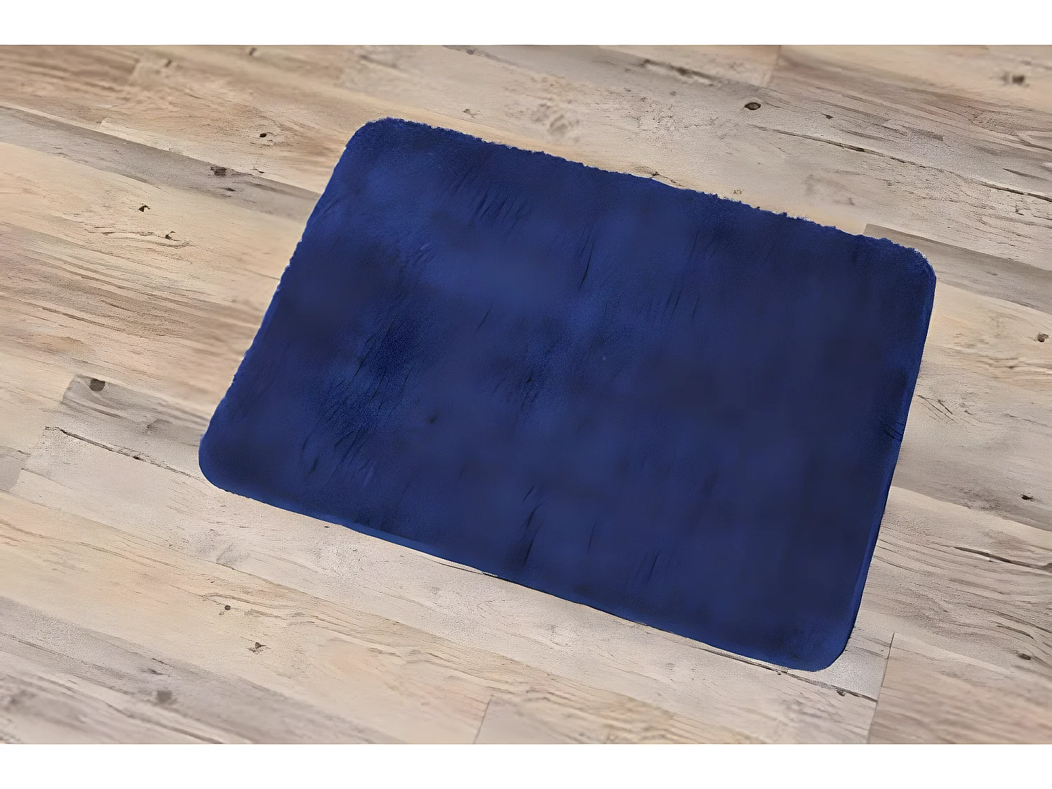 Tapis de salle de bain Bleu marine en Microfibre Confort et Doux 50 x 70 cm