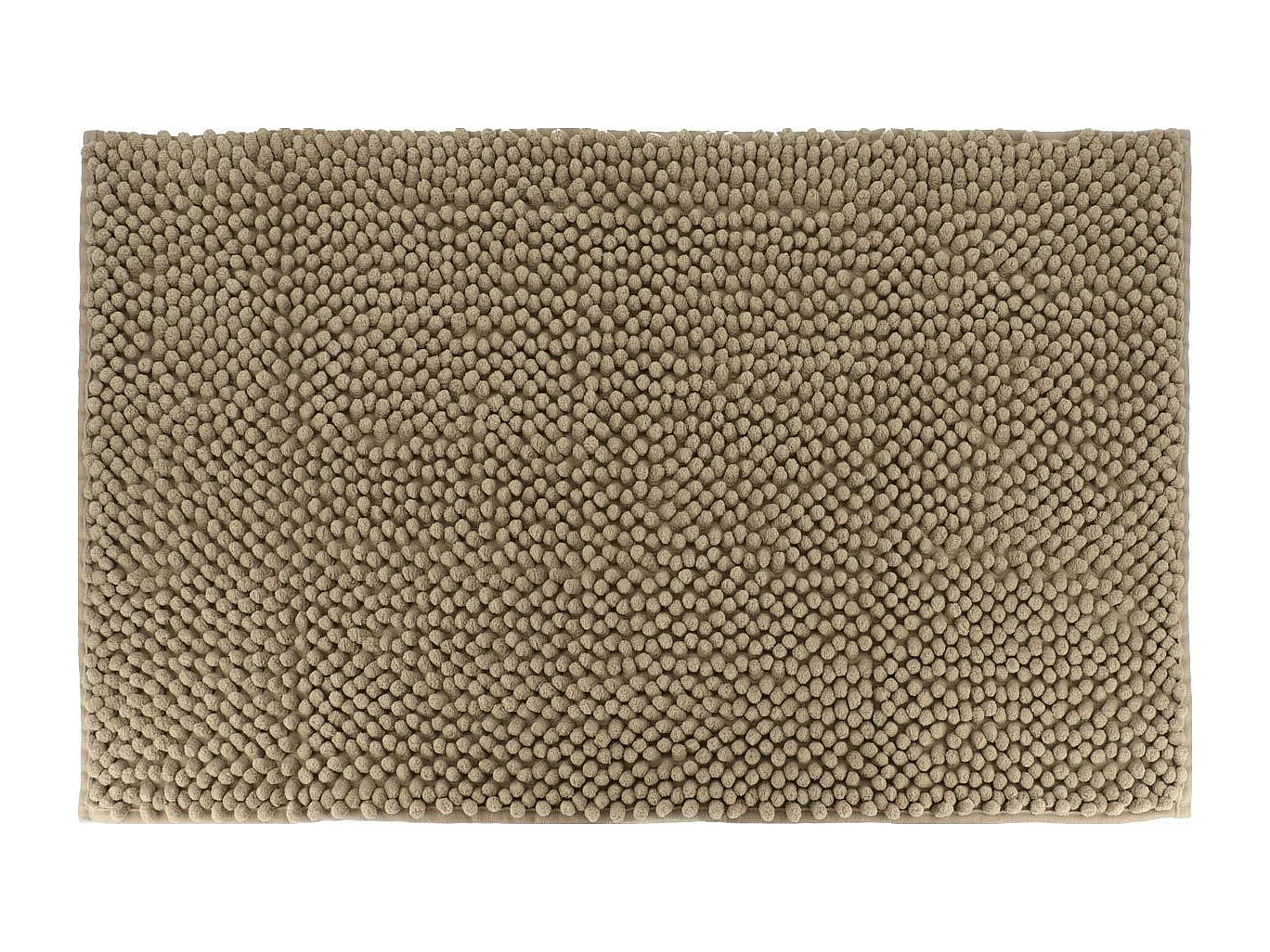 Tapis de salle de bain Marron en Microfibre Boules Taupe 50 x 80 cm