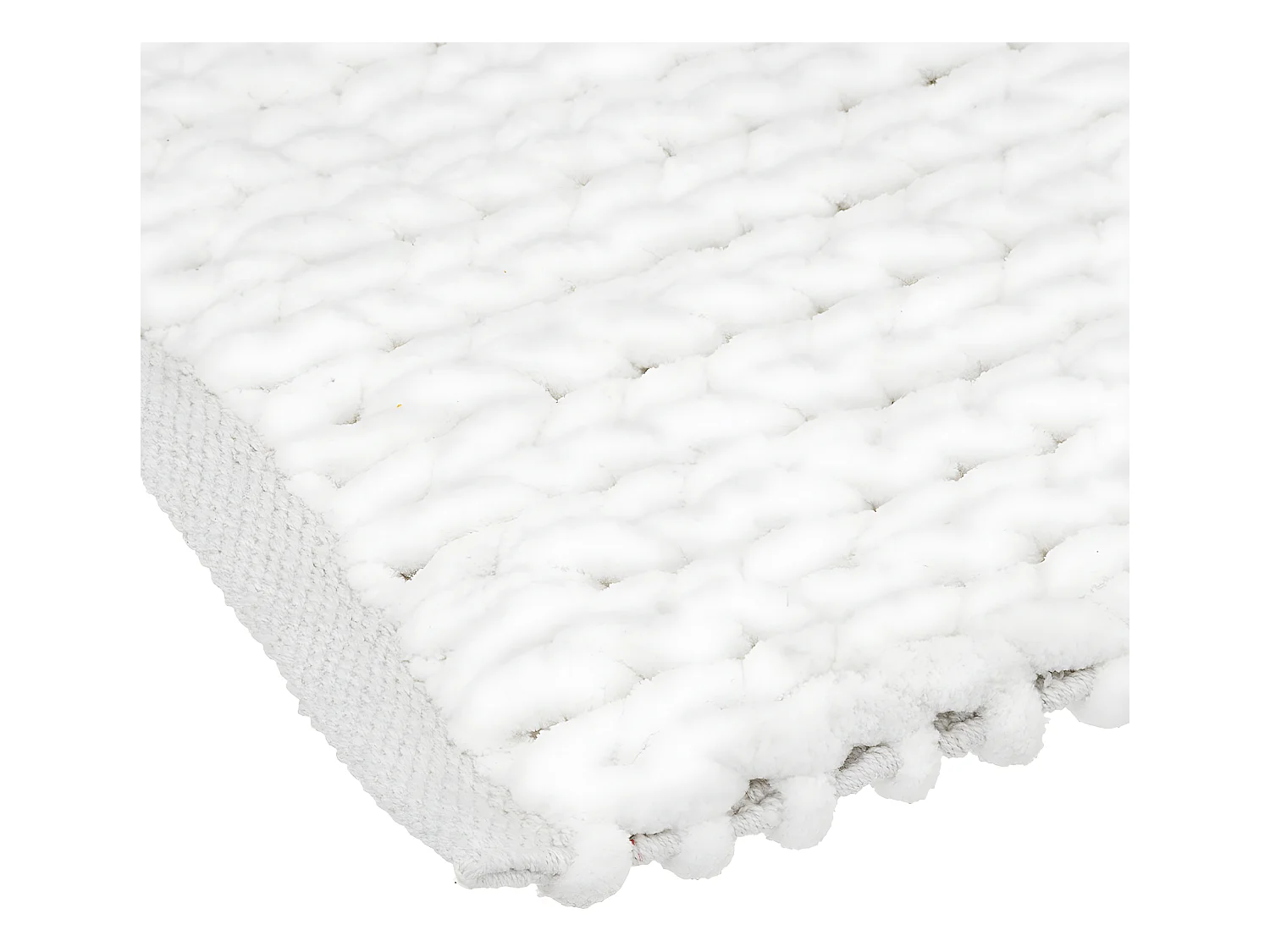 Grand Tapis de Salle de Bain épais Blanc 50 x 120 cm