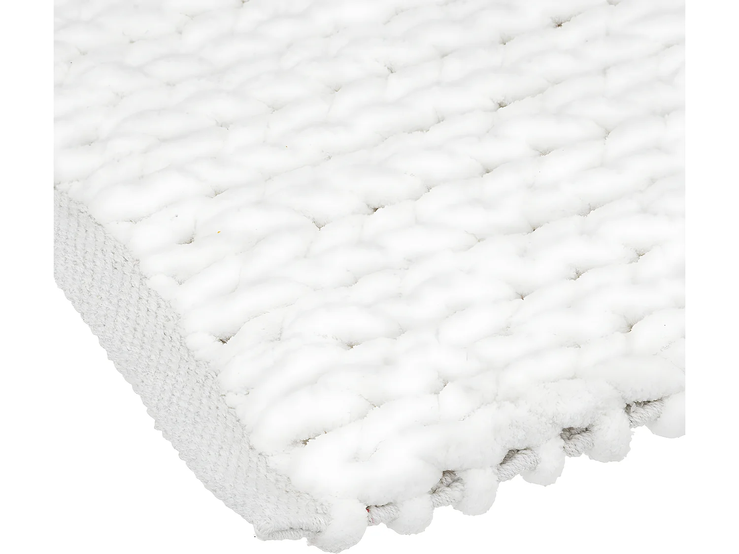 Grand Tapis de Salle de Bain épais Blanc 50 x 120 cm