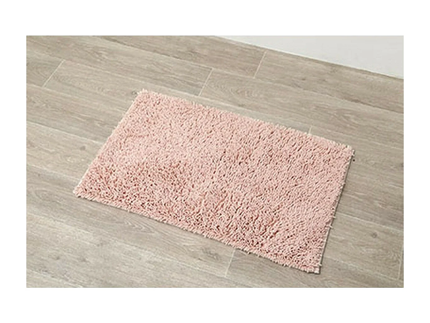 Tapis de salle de bain Rose poudré en Microfibre chenille 50 x 80 cm
