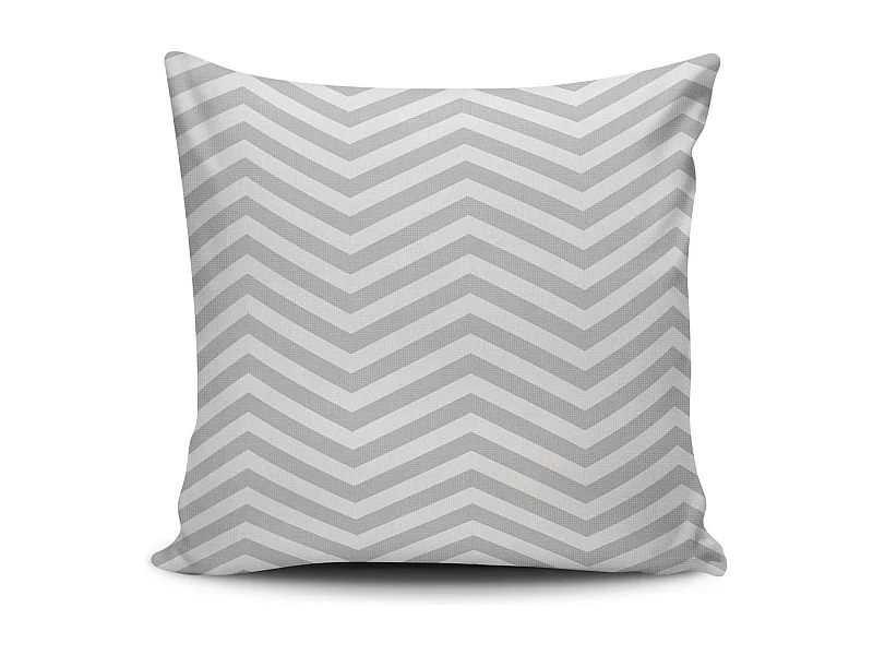 Coussin gris motif graphique IZMIR