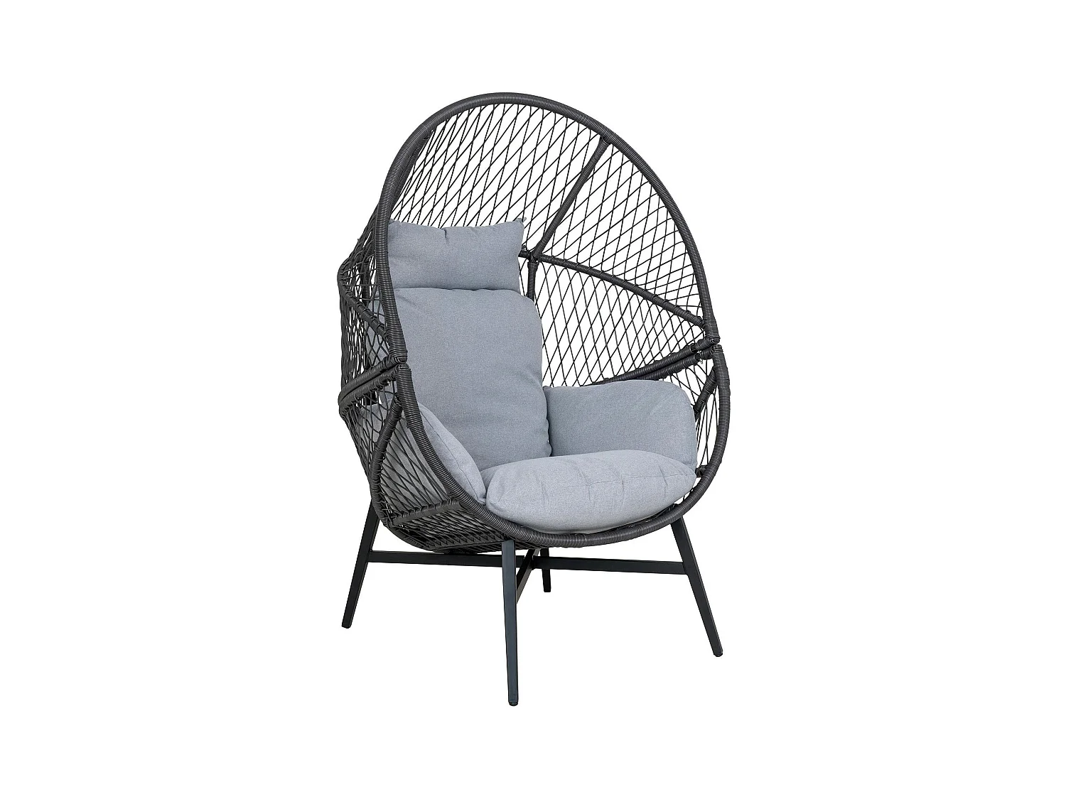 Fauteuil œuf sur pieds finition noire SOUTH BEACH