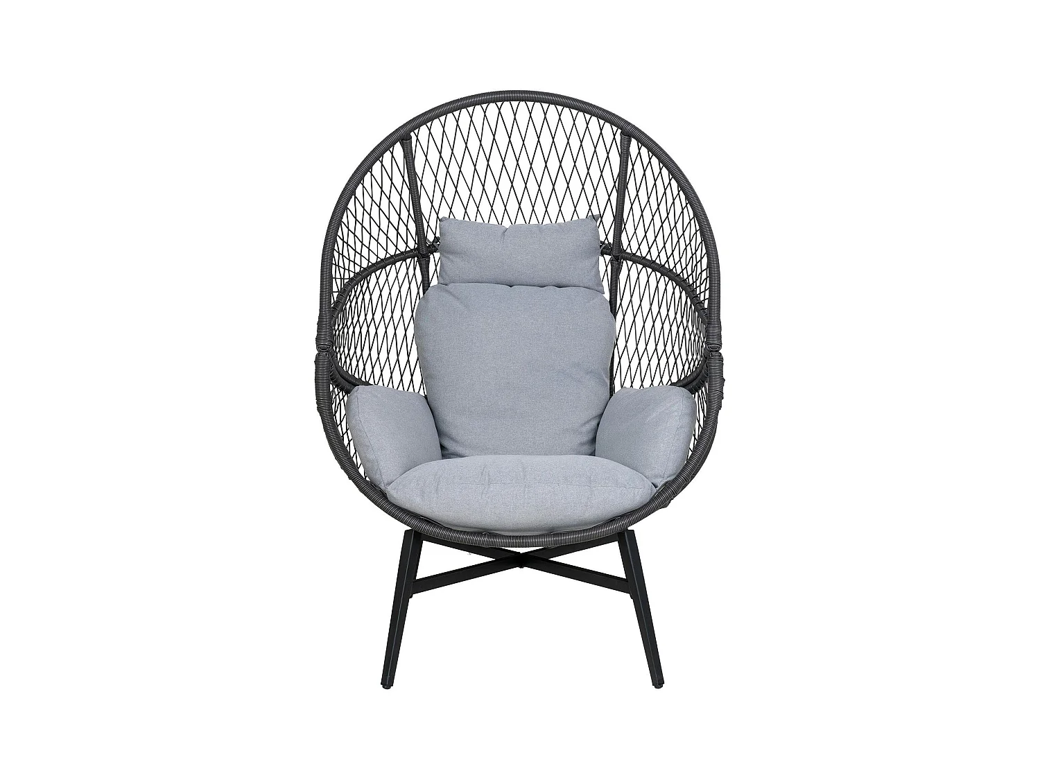 Fauteuil œuf sur pieds finition noire SOUTH BEACH