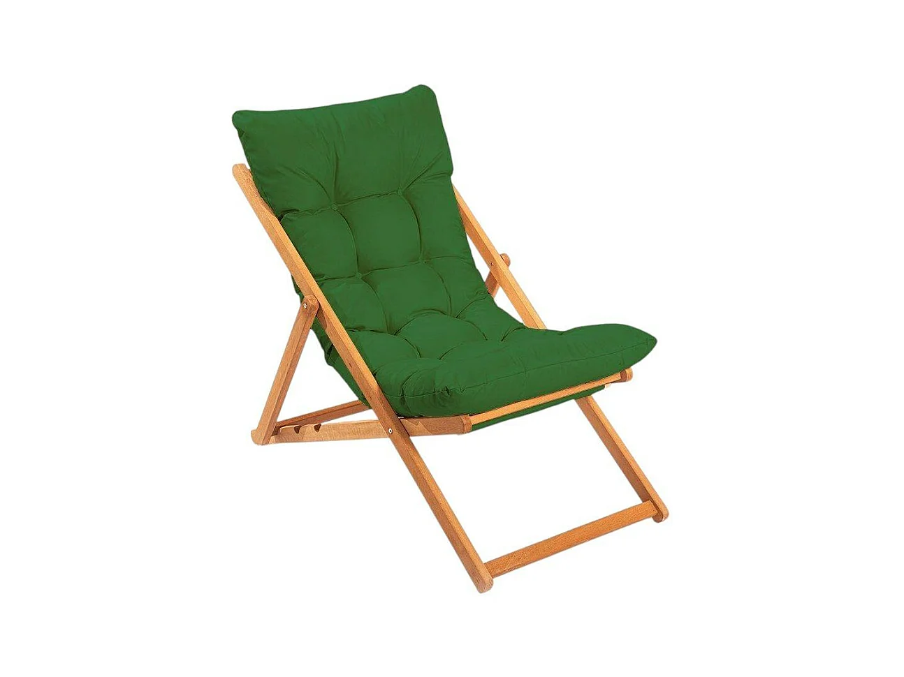 Salon jardin détente 2 places vert - bois et toile SORA