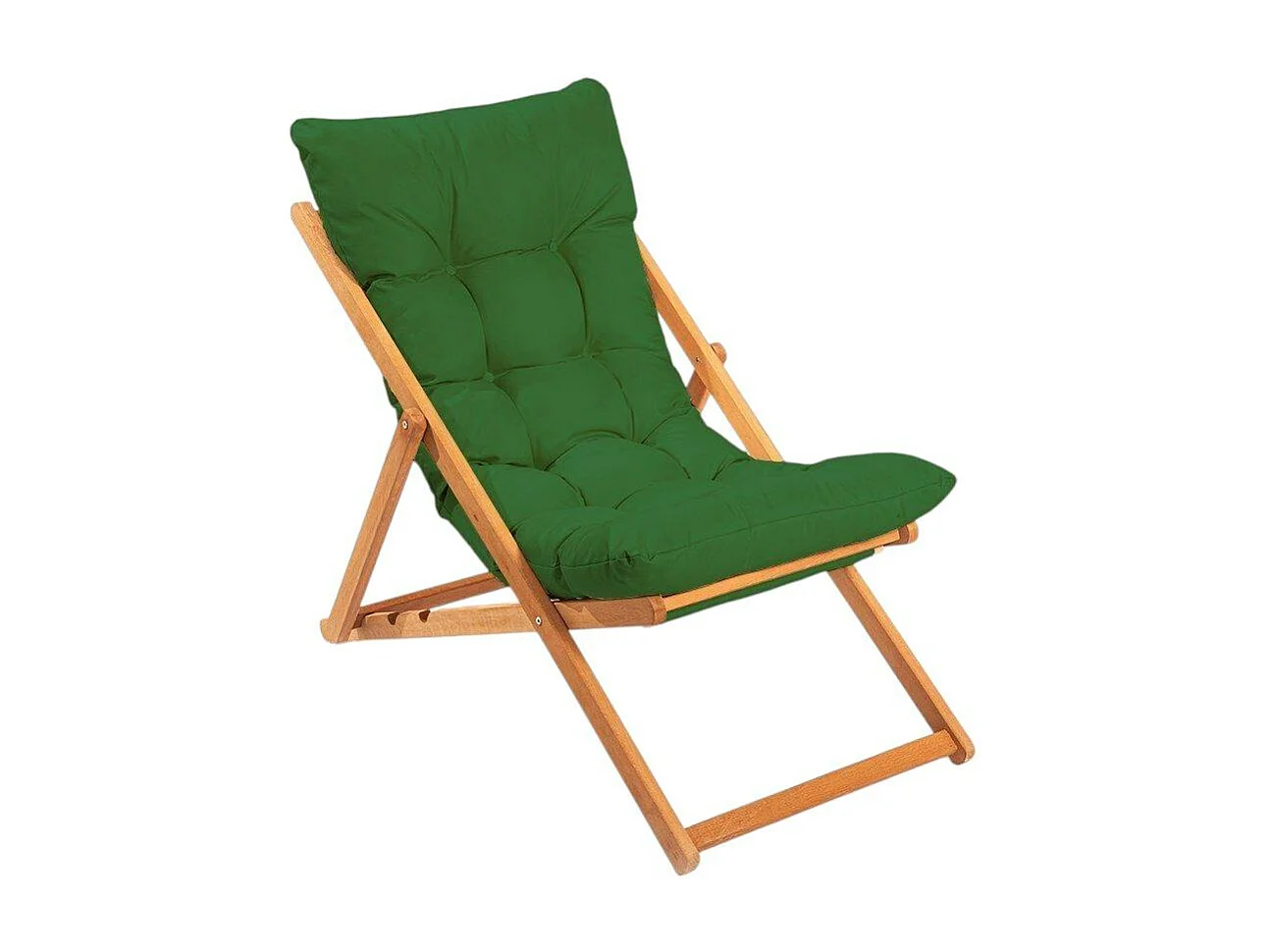 Salon jardin détente 2 places vert - bois et toile SORA