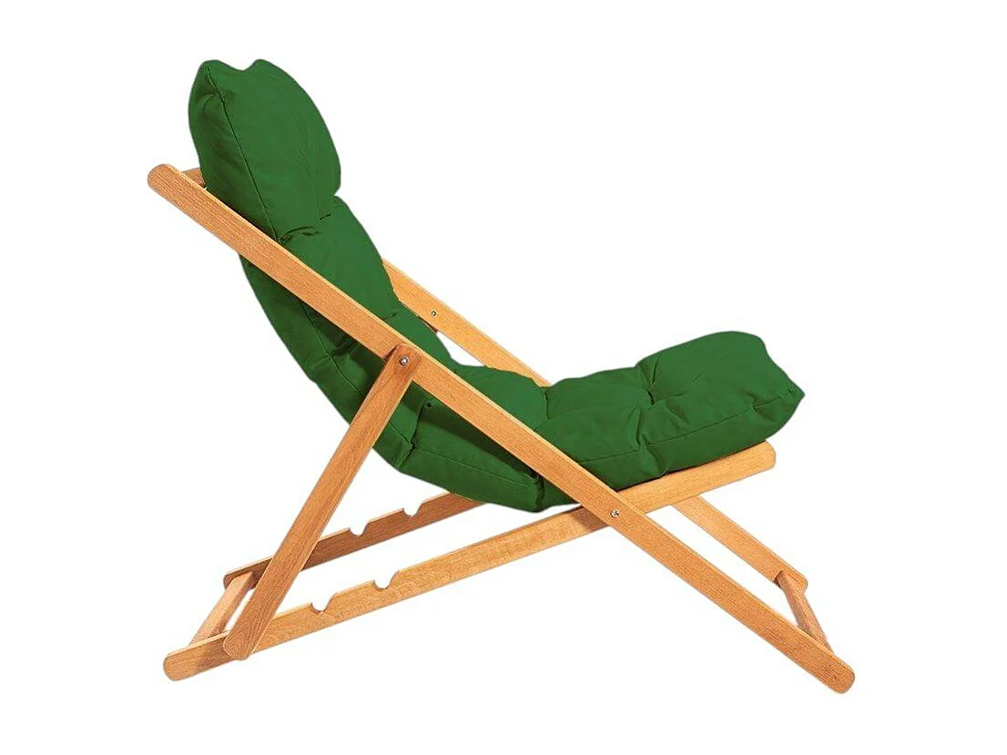 Salon jardin détente 2 places vert - bois et toile SORA