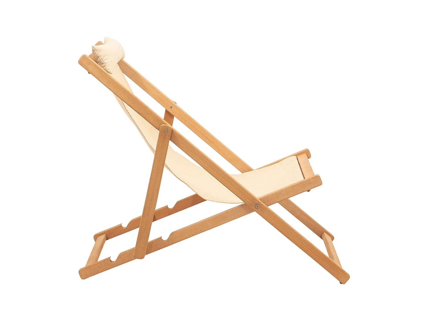 Salon jardin détente 2 places - bois et toile SORA