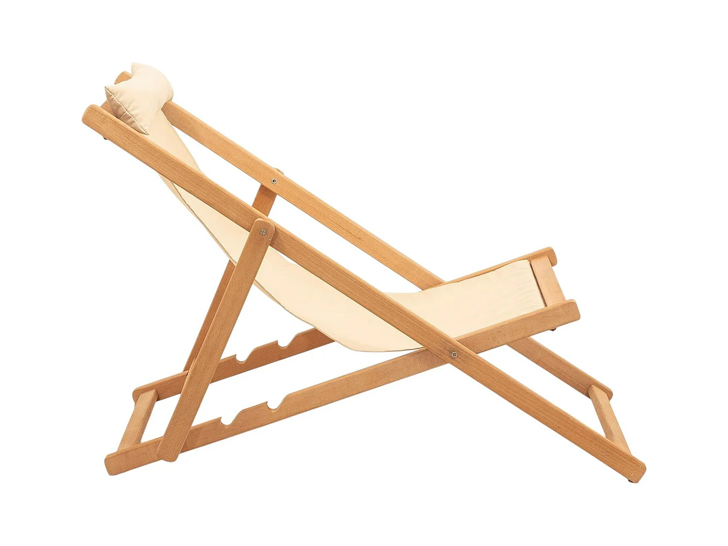 Salon jardin détente 2 places - bois et toile SORA