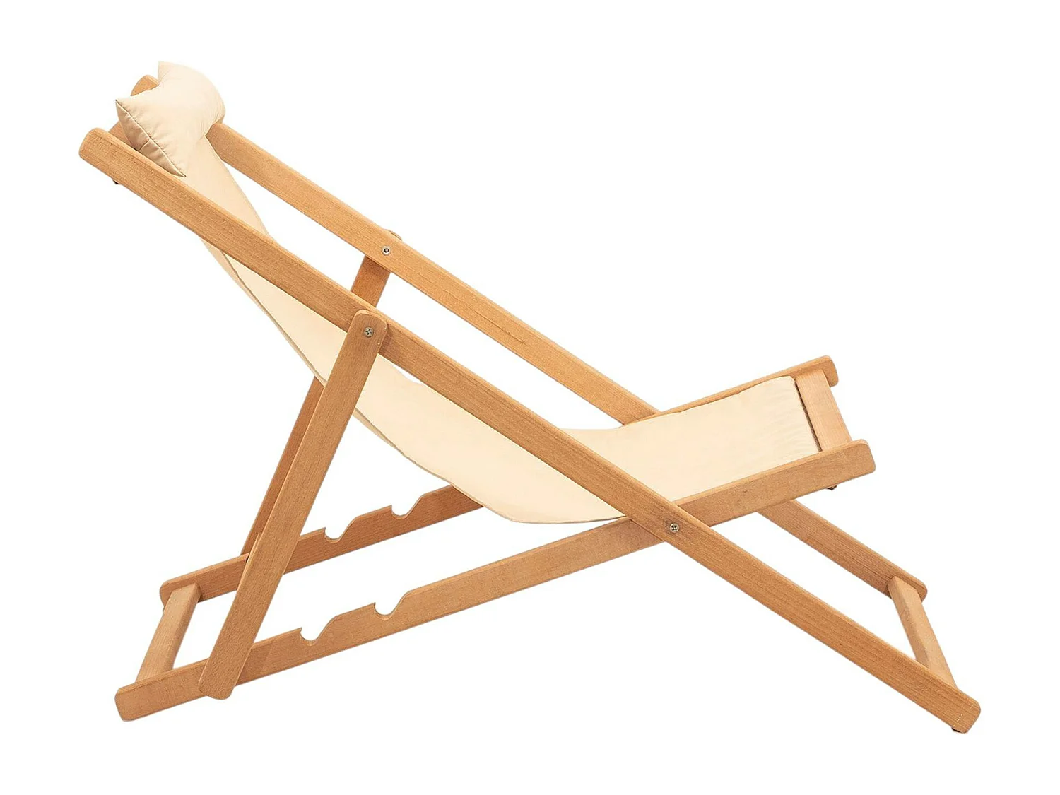 Salon jardin détente 2 places - bois et toile SORA