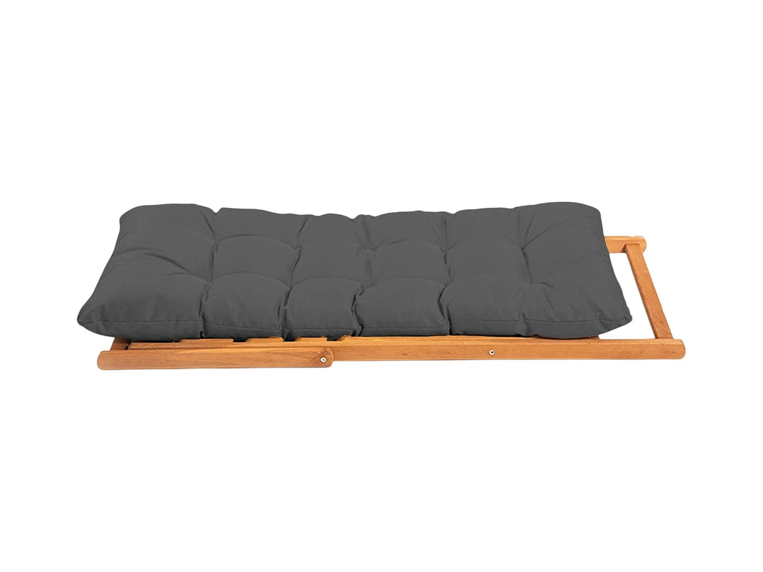 Salon jardin détente 2 places gris - bois et toile SORA