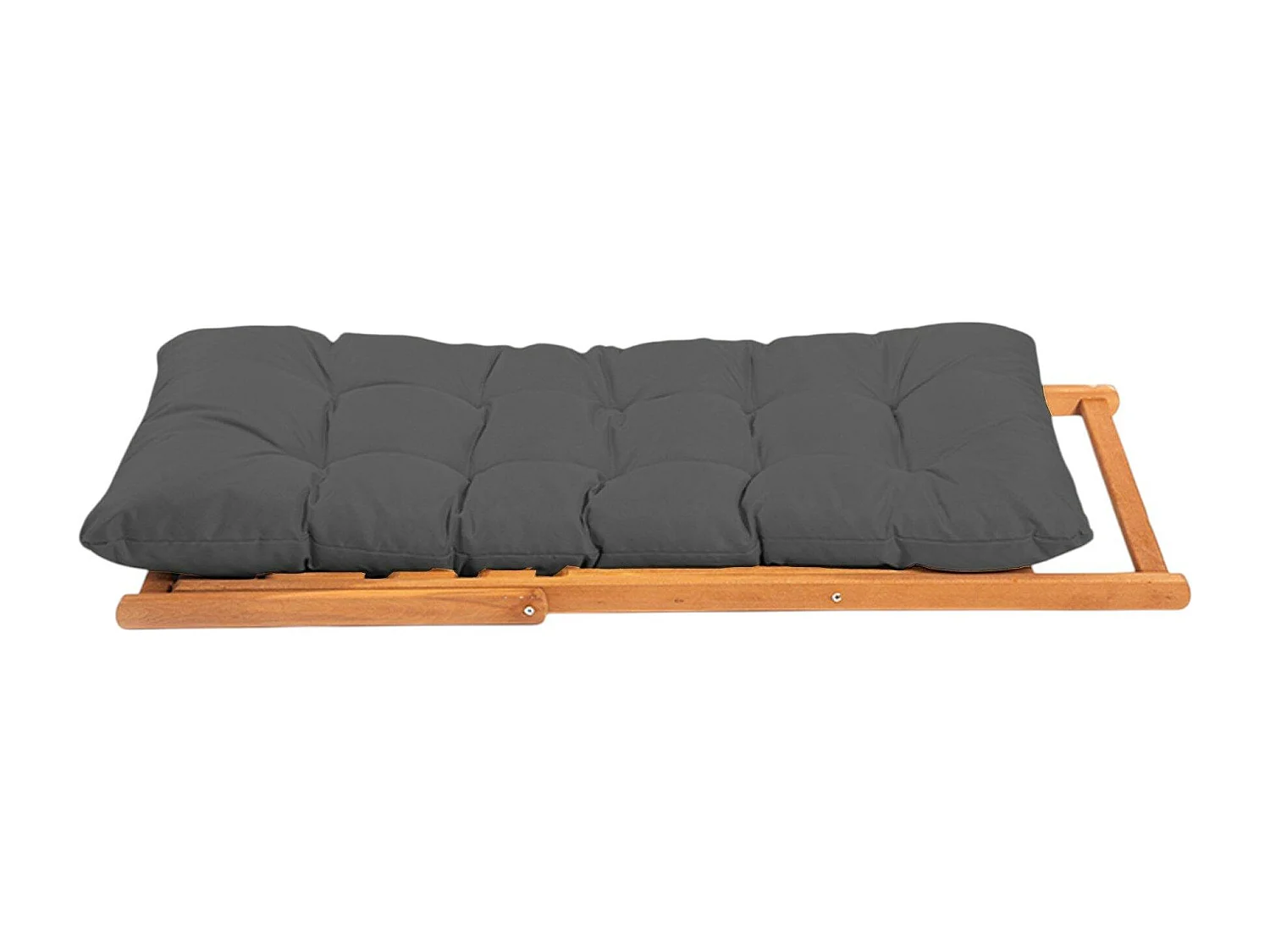 Salon jardin détente 2 places gris - bois et toile SORA