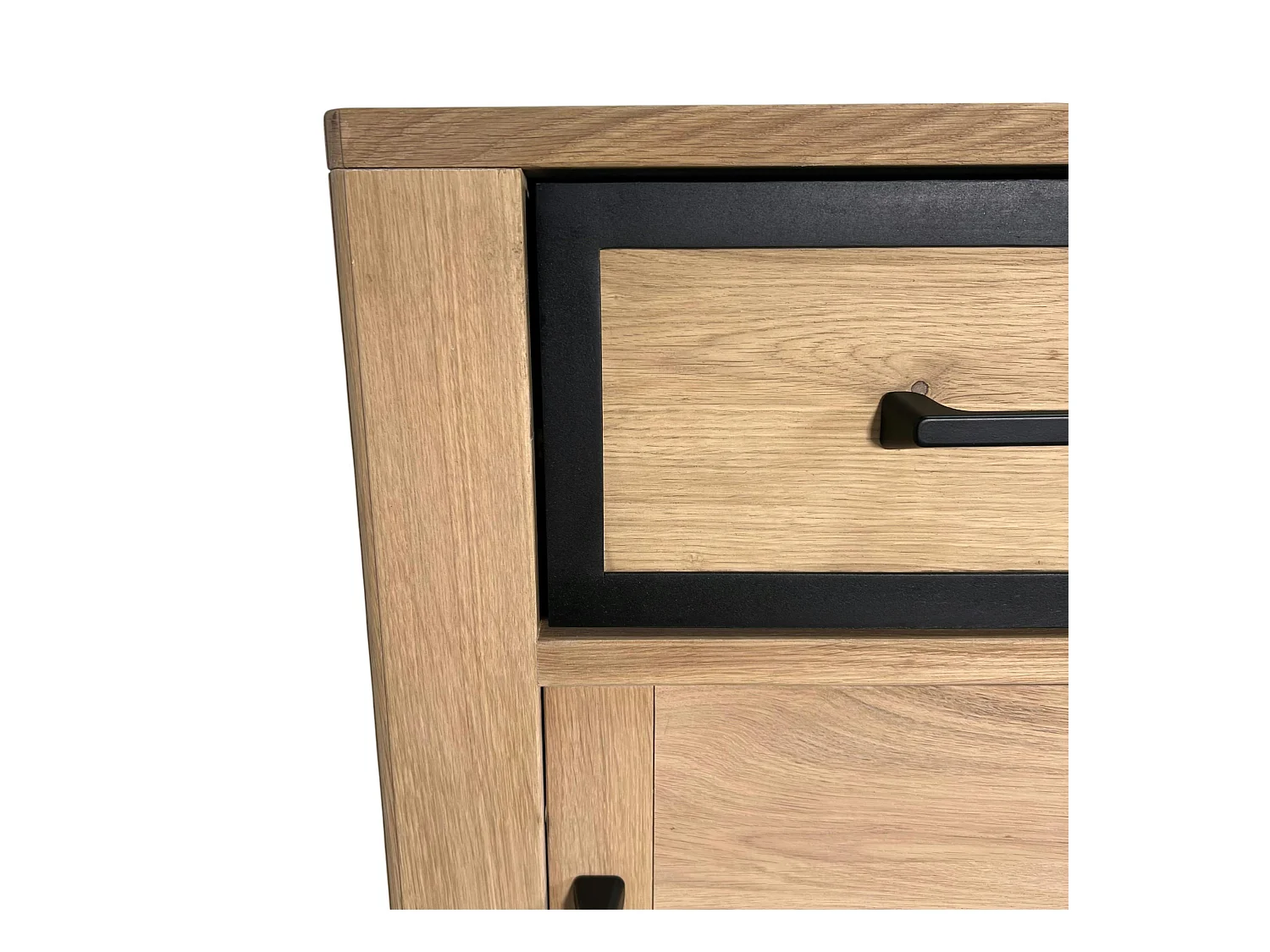 Buffet moderne bois clair - 2 portes, 3 tiroirs GRADO