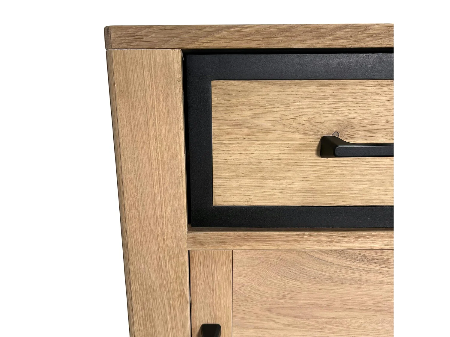 Buffet moderne bois clair - 2 portes, 3 tiroirs GRADO