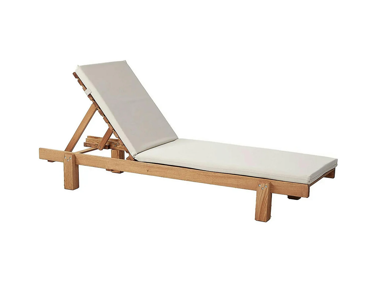 Bain de soleil en bois avec coussin TALIFA