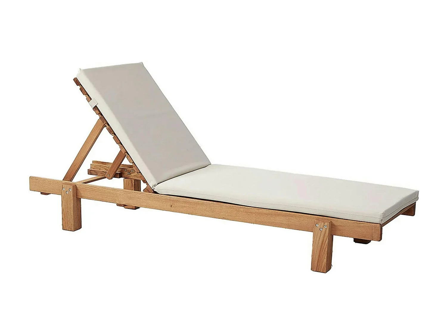 Bain de soleil en bois avec coussin TALIFA