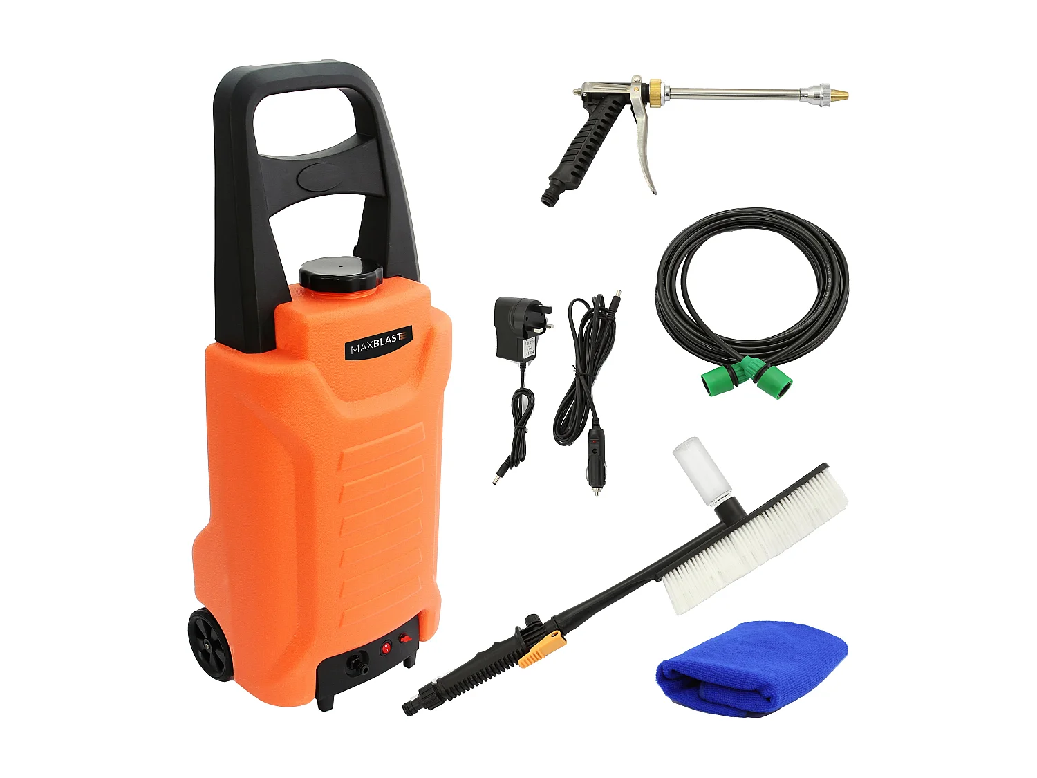Réservoir d'Eau 30 L à Roulettes Chariot Tuyau d'Arrosage 7m de Jardin
