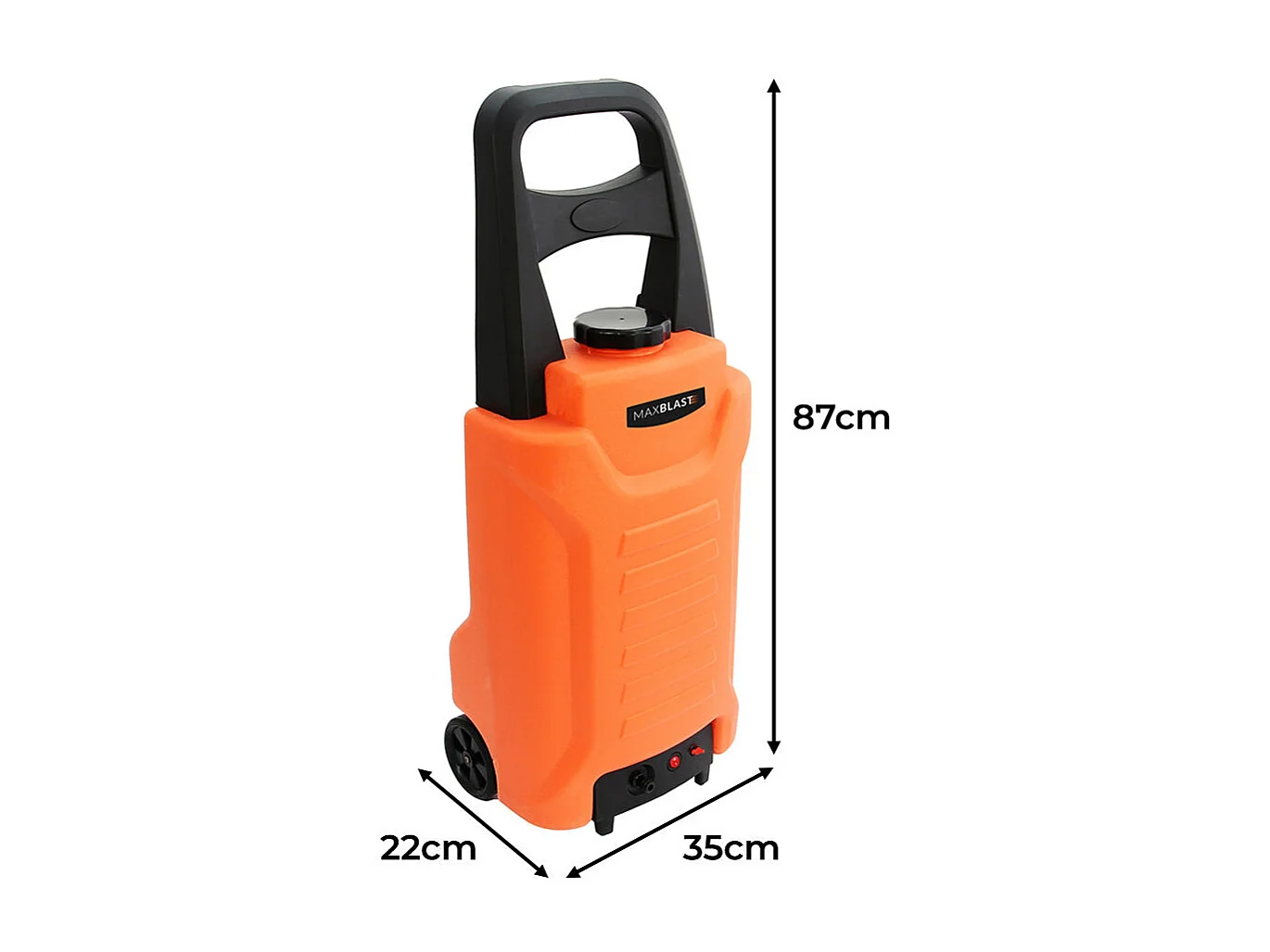 Réservoir d'Eau 30 L à Roulettes Chariot Tuyau d'Arrosage 7m de Jardin