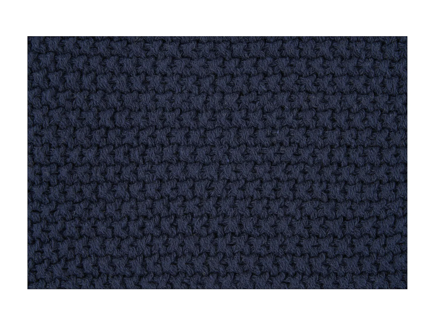 Plaid canapé bleu marine - maille de coton recyclé FALLON