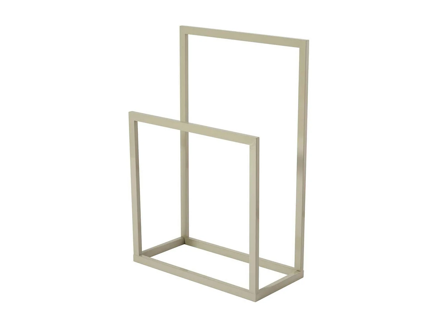 Porte-serviettes sur pied - 2 barres taupe, style design SFAX