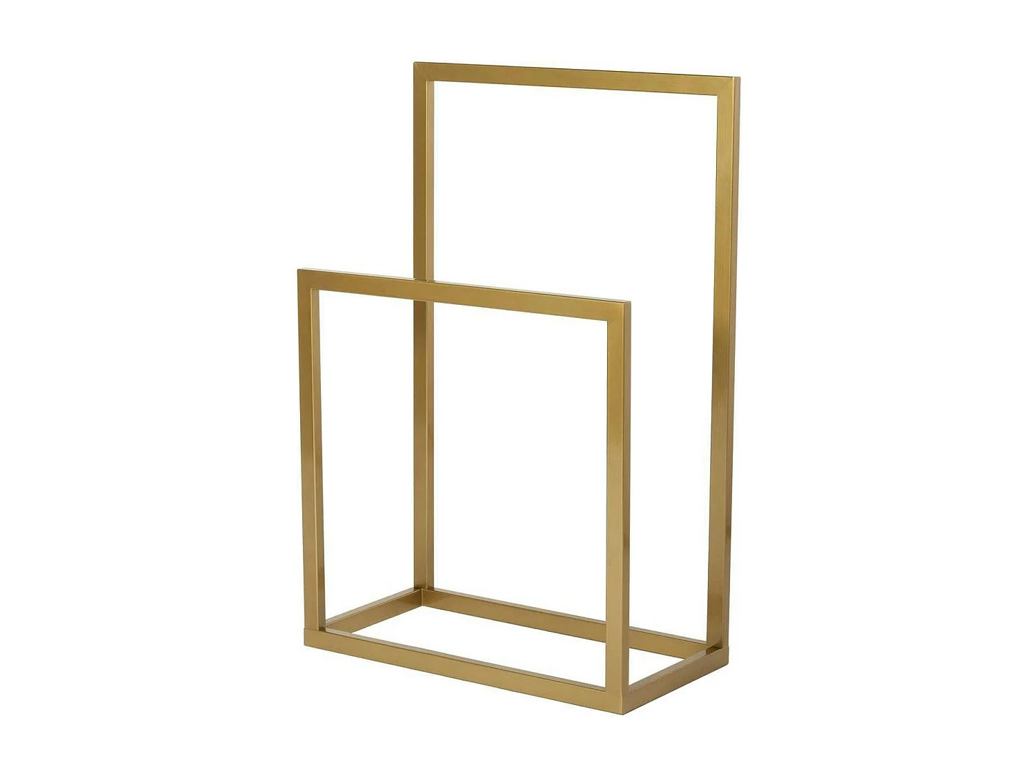 Porte-serviettes sur pied - 2 barres dorées, style design SFAX