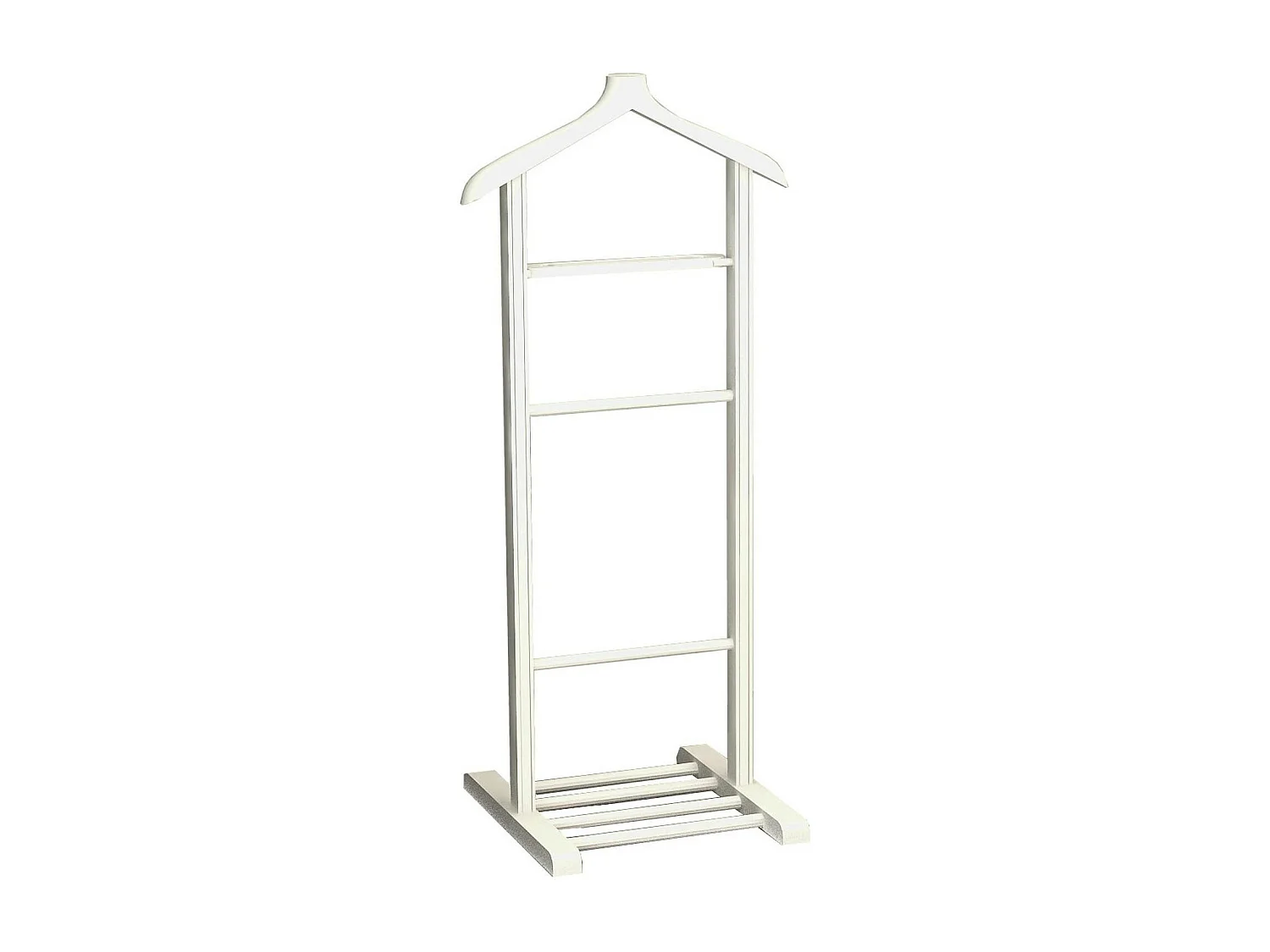 Valet de chambre blanc avec plateau vide-poches SITIA