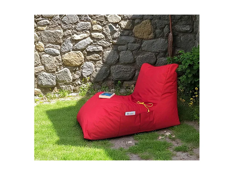 Pouf bain de soleil XXL imperméable – rouge ARTA