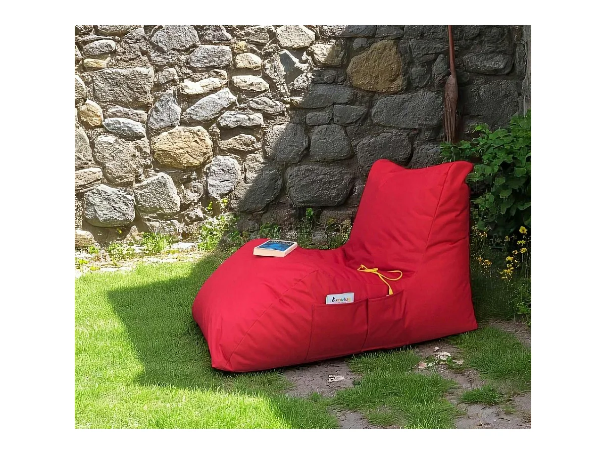 Pouf bain de soleil XXL imperméable – rouge ARTA