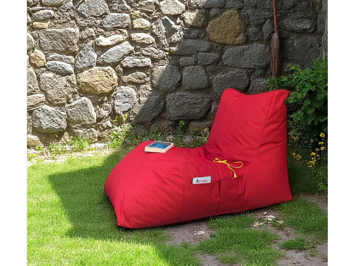 Pouf bain de soleil XXL imperméable – rouge ARTA