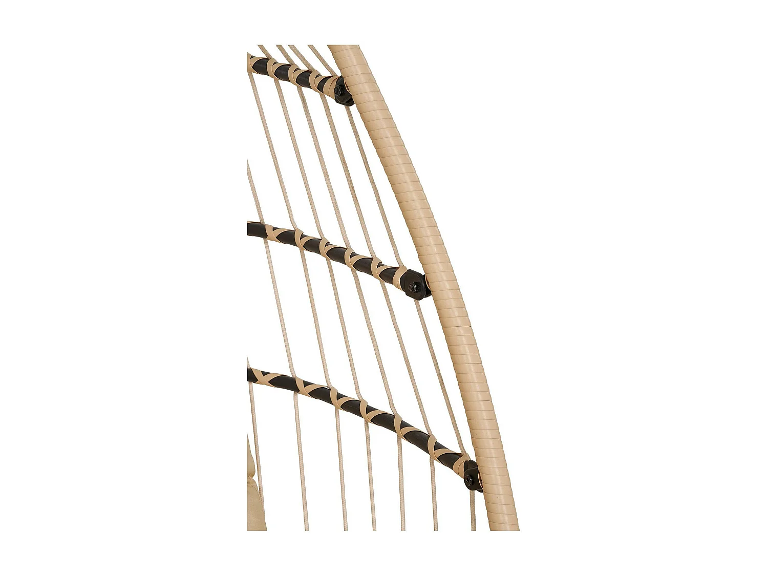 Fauteuil suspendu beige en résine tressée SOUTH BEACH