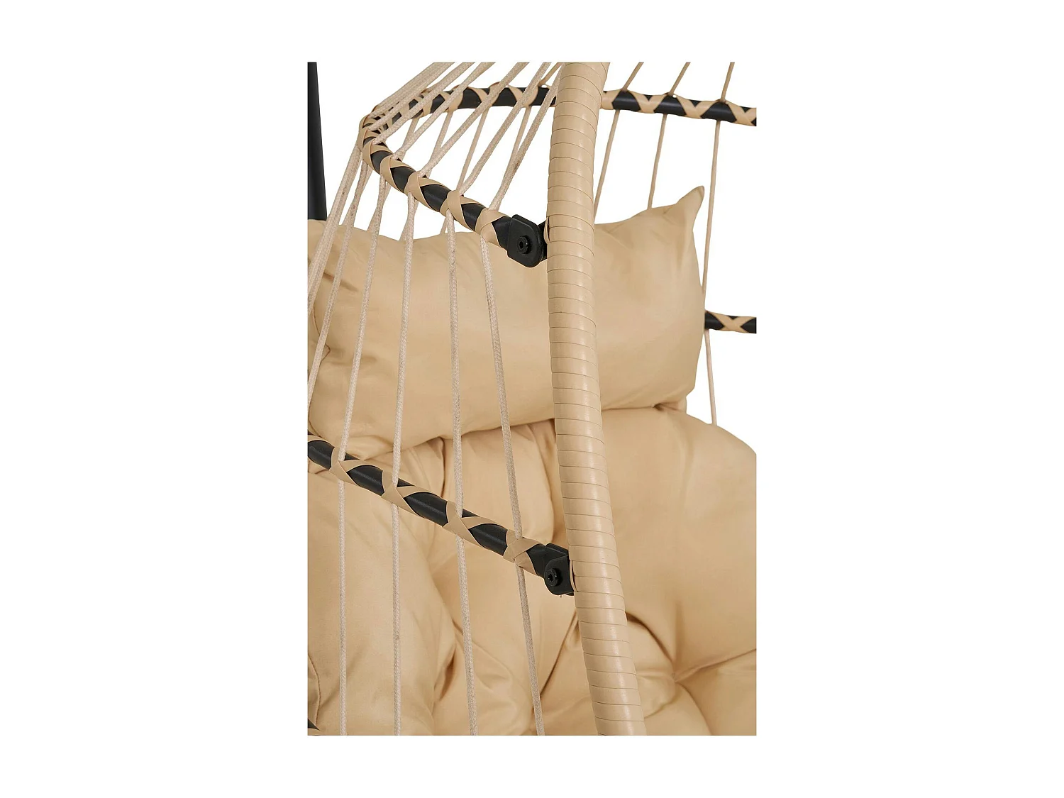 Fauteuil suspendu beige en résine tressée SOUTH BEACH