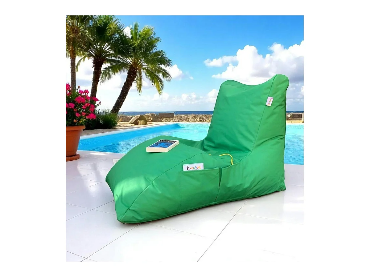 Pouf bain de soleil XXL imperméable – vert ARTA