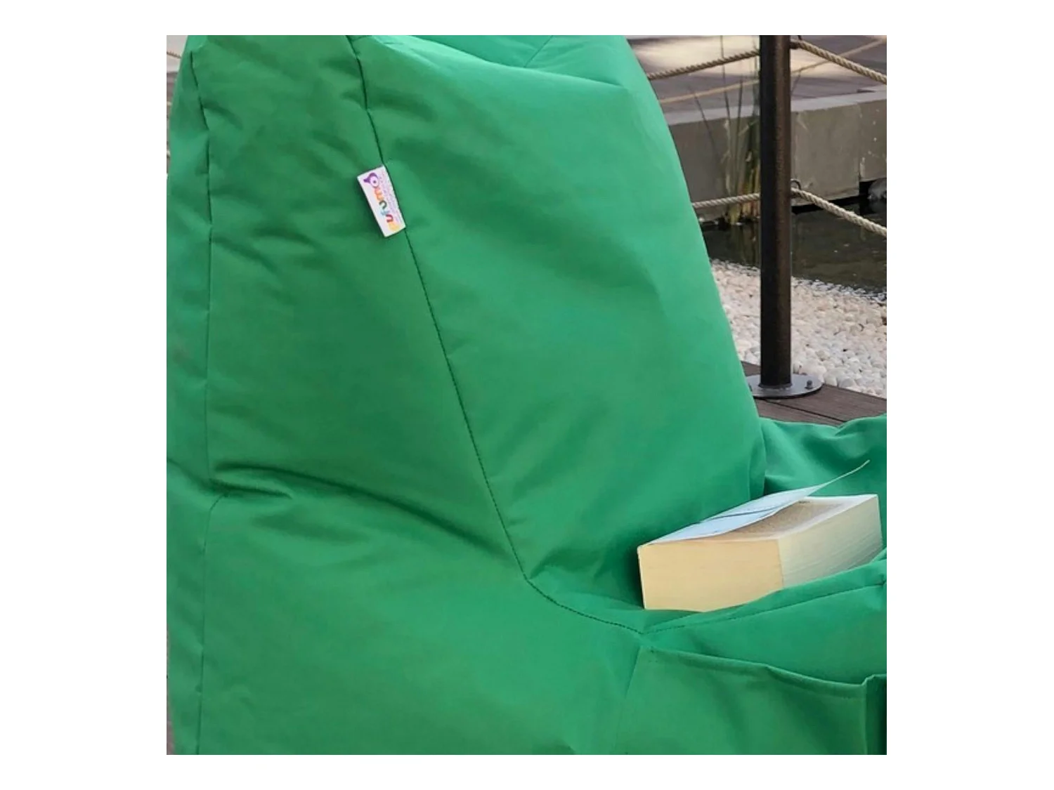 Pouf bain de soleil XXL imperméable – vert ARTA