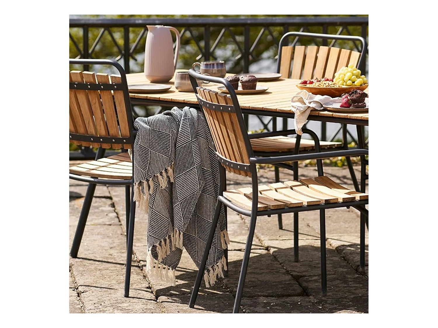 Jeté de canapé bleu marine motif losanges - 130x180 cm FALLON