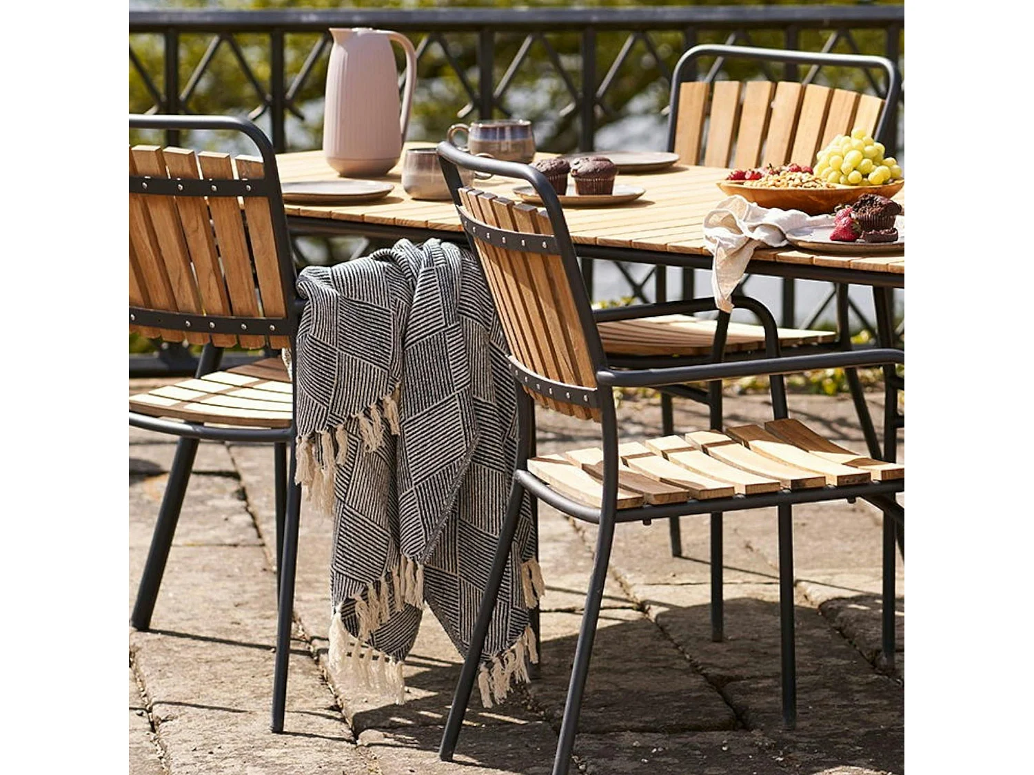 Jeté de canapé bleu marine motif losanges - 130x180 cm FALLON