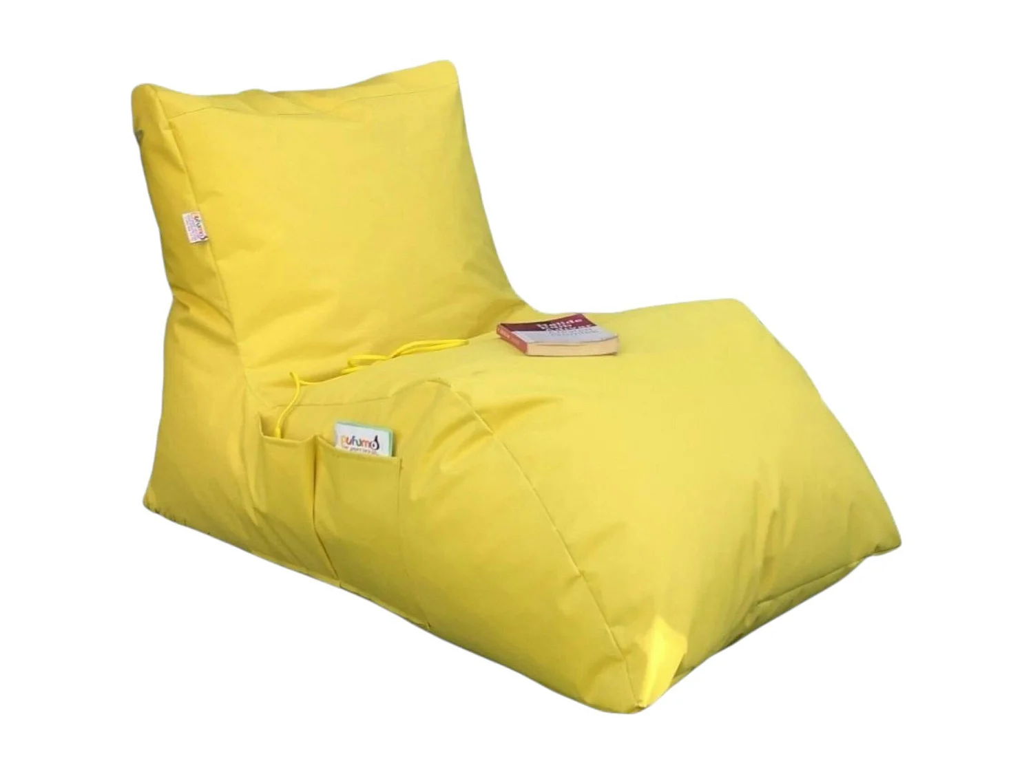 Pouf bain de soleil XXL imperméable – jaune ARTA