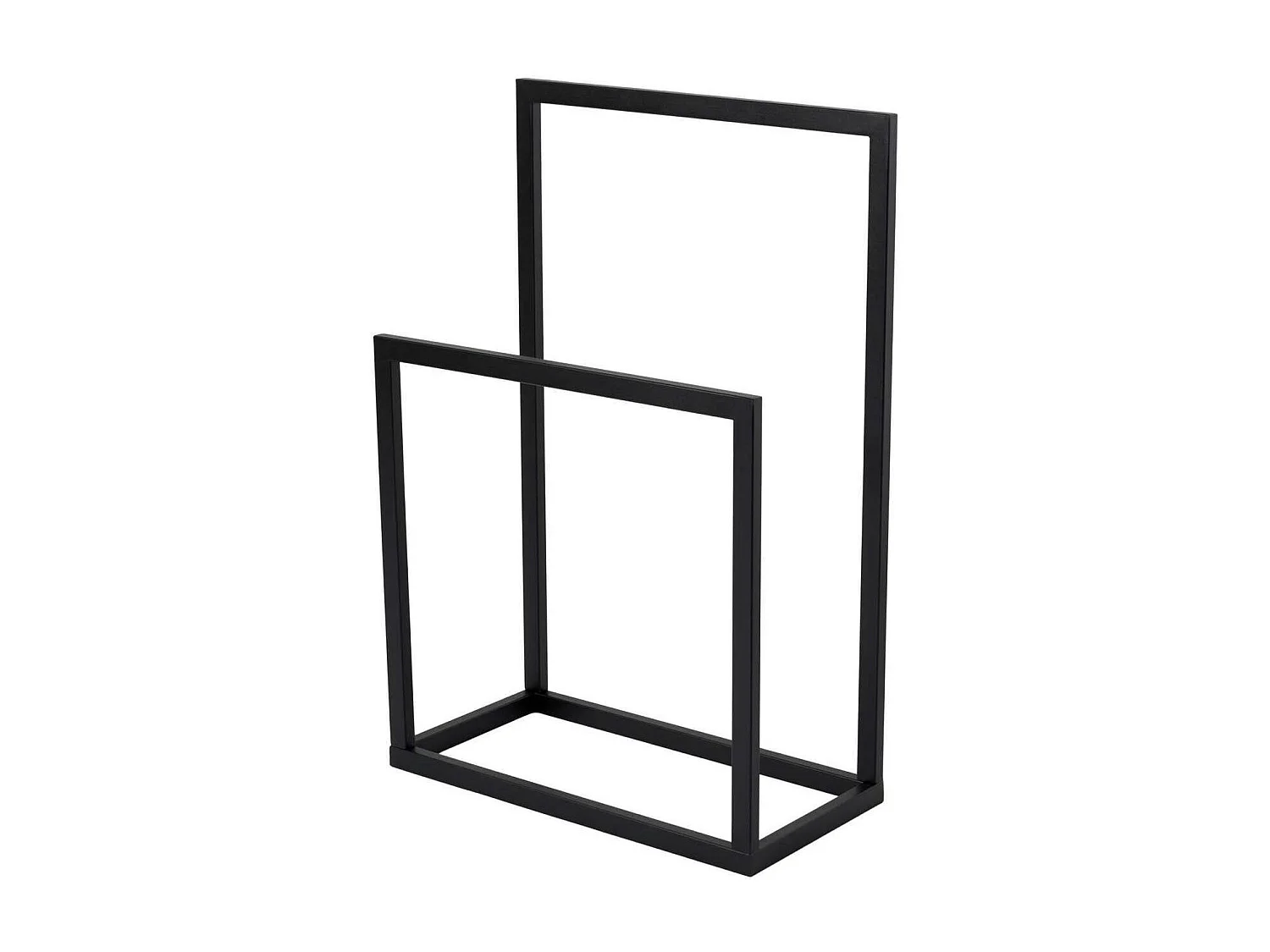 Porte-serviettes sur pied - 2 barres noires, style design SFAX