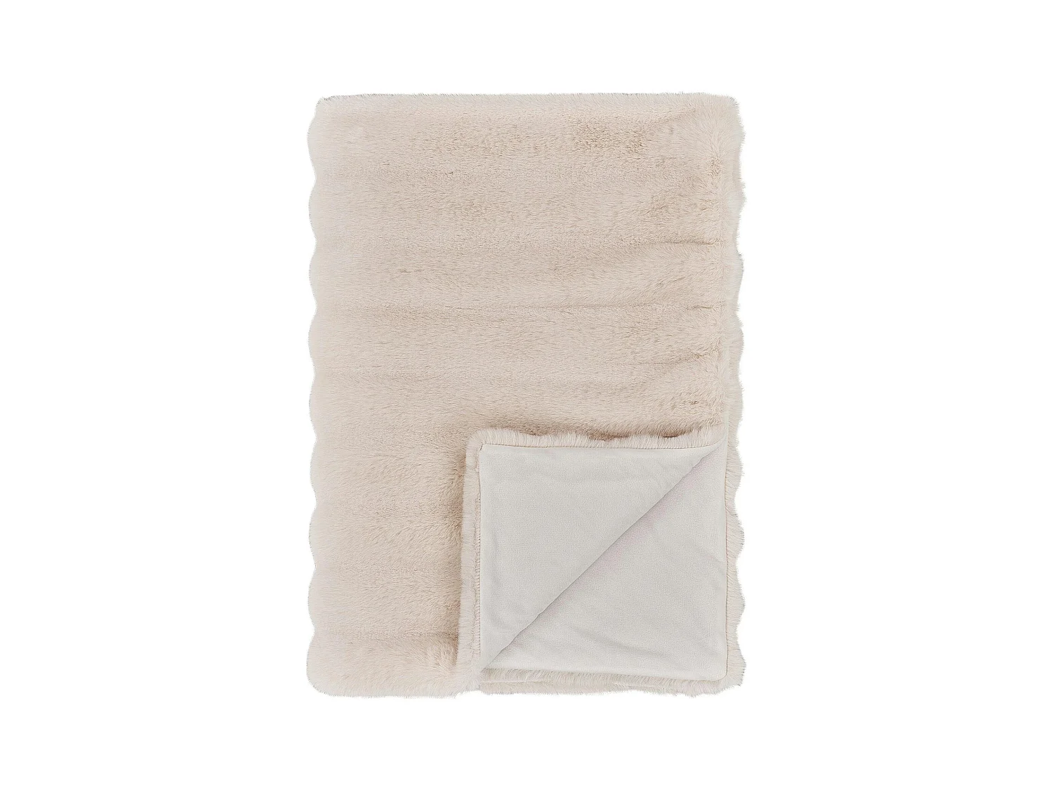 Plaid fausse fourrure blanc - esprit cocooning FALLON