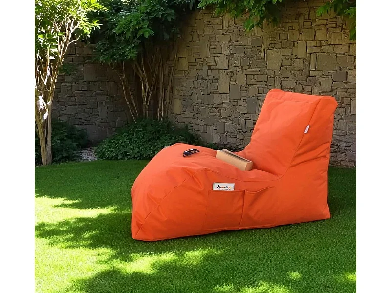 Pouf bain de soleil XXL imperméable – orange ARTA