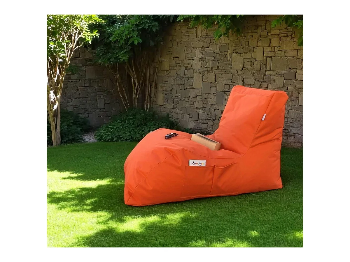 Pouf bain de soleil XXL imperméable – orange ARTA