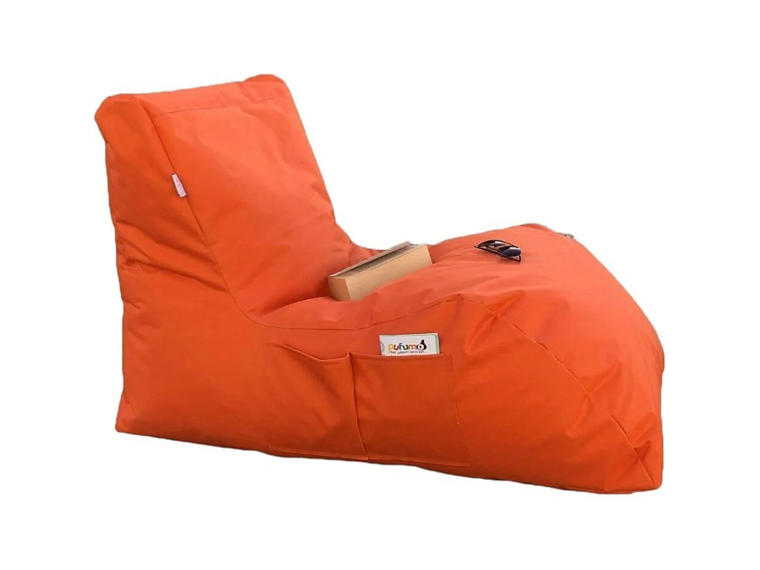 Pouf bain de soleil XXL imperméable – orange ARTA