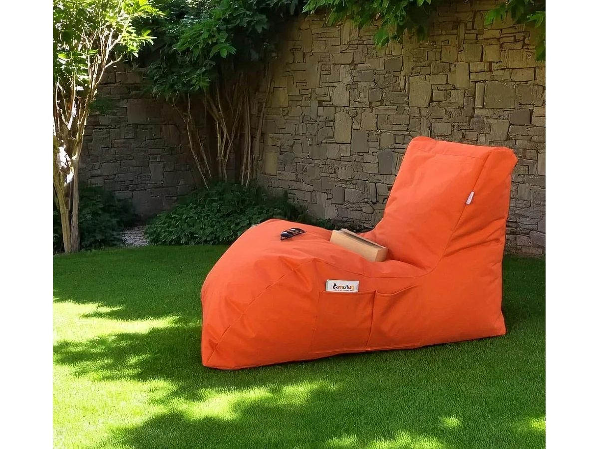 Pouf bain de soleil XXL imperméable – orange ARTA