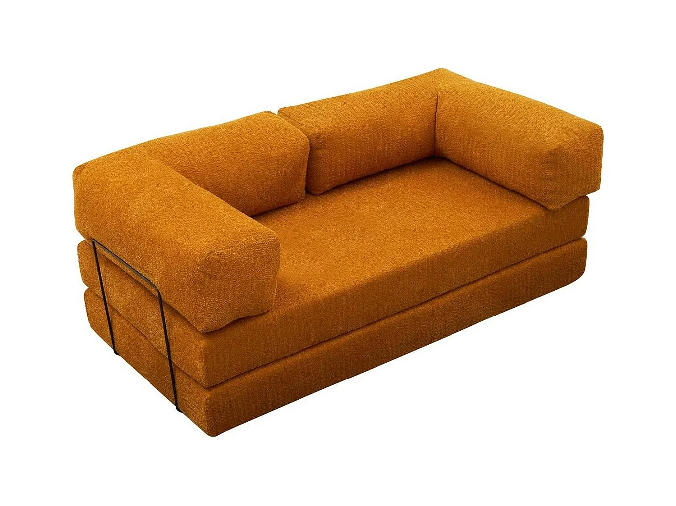Canapé-lit ocre confort, 190 cm ALTEA