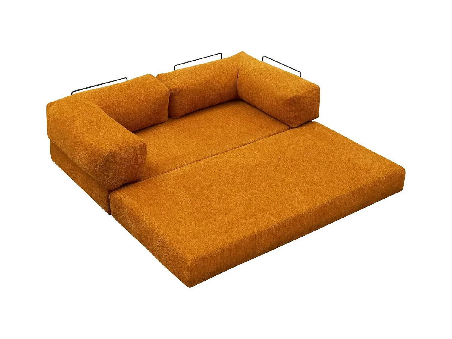 Canapé-lit ocre confort, 190 cm ALTEA