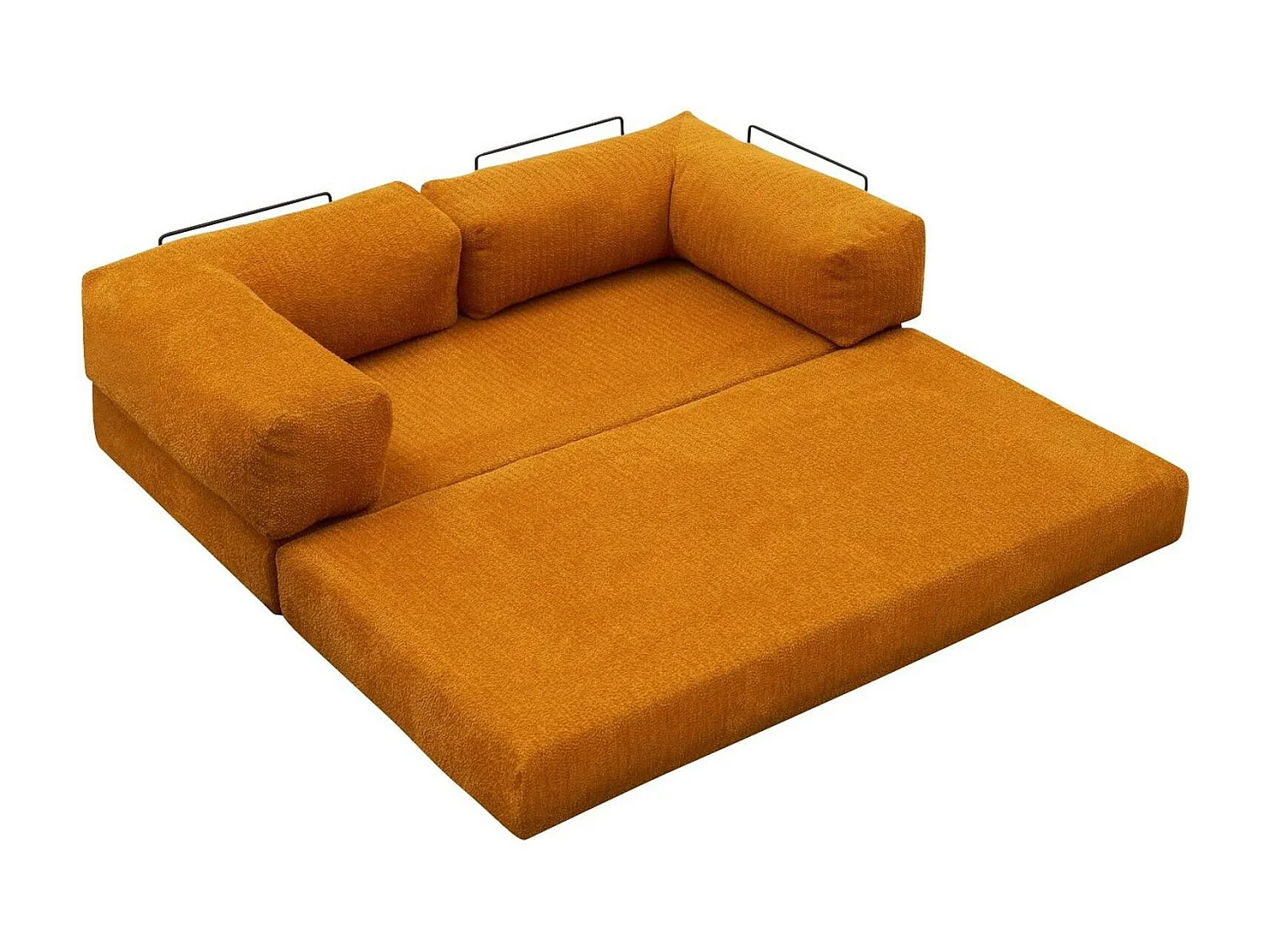 Canapé-lit ocre confort, 190 cm ALTEA
